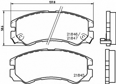 HELLA PAGID 8db355016611 -  Комплект тормозных колодок, дисковый тормоз